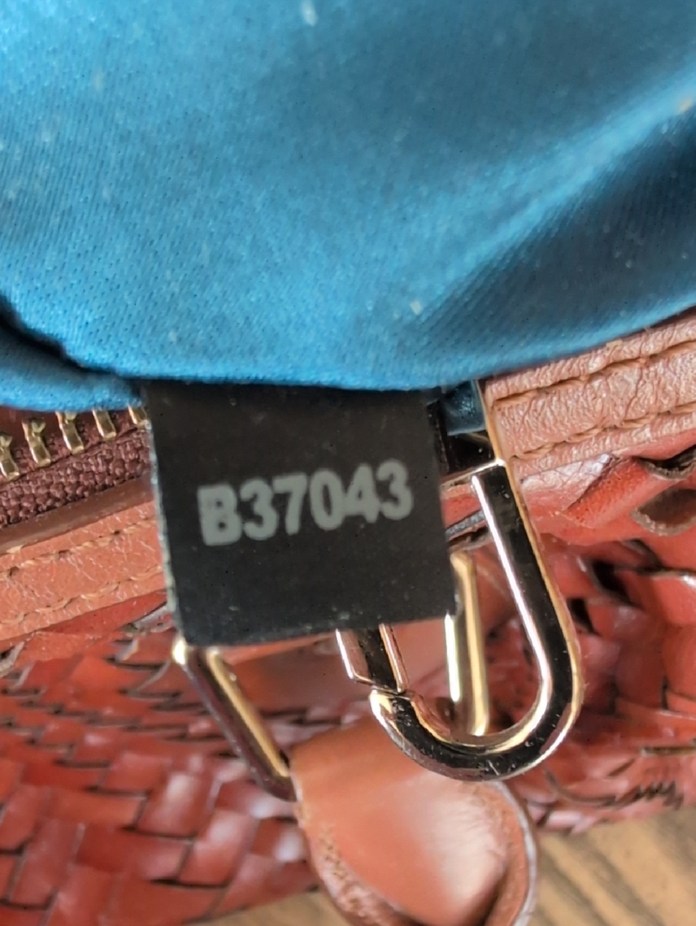 Cole Haan Woven Leather Satchel Boston Handbag M354 - Picture 13 of 15